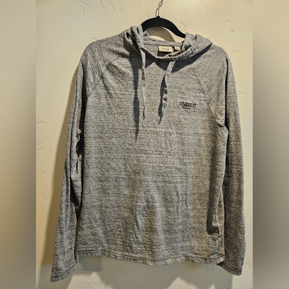 VANS Mens M Gray Oversized Heather Logo Hoodie Skater Sweatshirt NWT - Picture 1 of 6